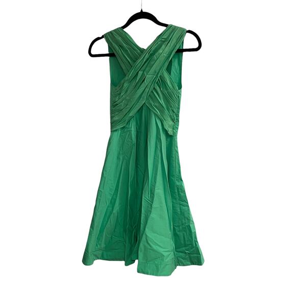 Moschino Cheap & Chic Crossover Wrapped Front Fit & Flare Dress Green - Picture 1 of 7